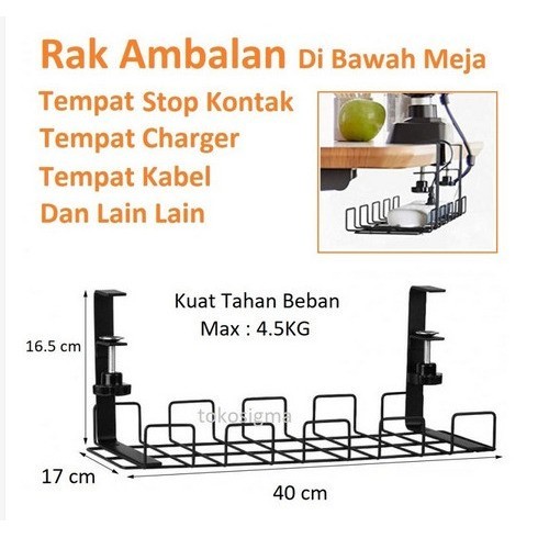 

DESK MOUNT CABLE MANAGEMENT TRAY EYOTA C80 RAK PENYIMPANAN KABEL