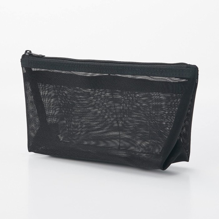 

MUJI - NYLON MESH PEN CASE WITH GUSSET TEMPAT AKSESORIS