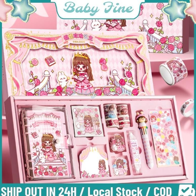 

Murah Ready Stock Cod252Pcs/205Pcs Gift Set Diary Book Journaling Kit Cute Diary Book Set Korea Style Cute Stickers Set Lucu Cute Binder Washi Tape Sticky Notes Catatan Harian Gift Set Viral