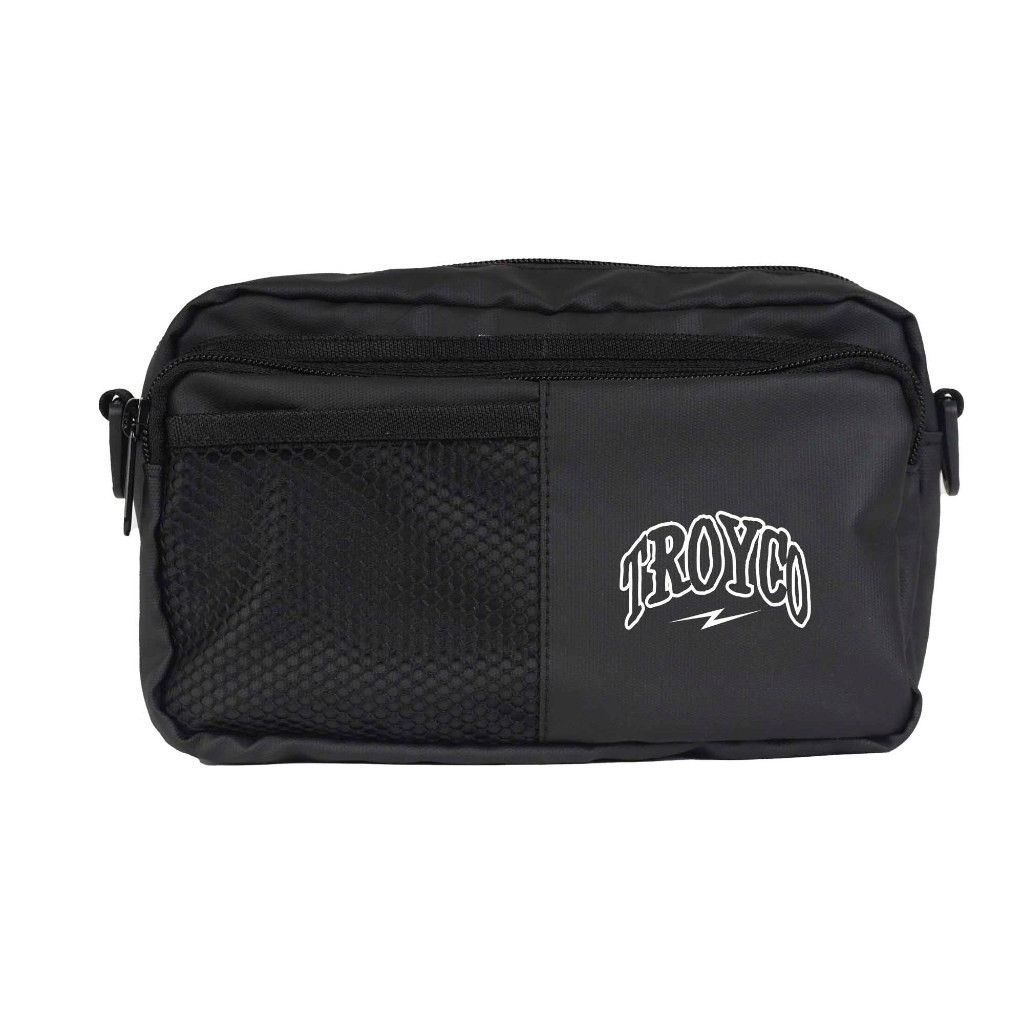 Troy Company Sling Bag Compact Black Lightning - Slingbag Hitam Tas Selempang Hitam SBD 2552
