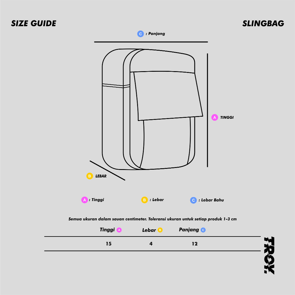 Troy Company Sling Bag Tas Selempang Hitam SB 2517
