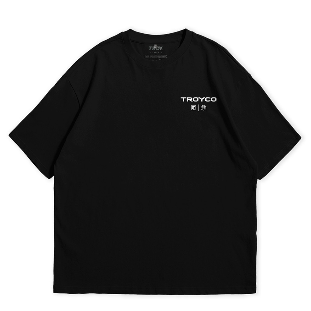 Troy Company Oversize Tshirt Black Believe Dream - Kaos Oversize Hitam Lengan Pendek OVD 2508
