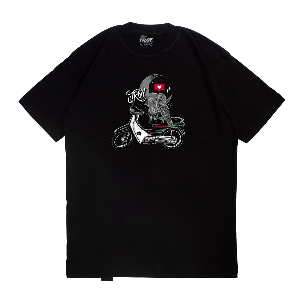 Troy Company Tshirt Black Owl Grand Ampal Astrea - Kaos Pria Lengan Pendek Hitam MTD 2005