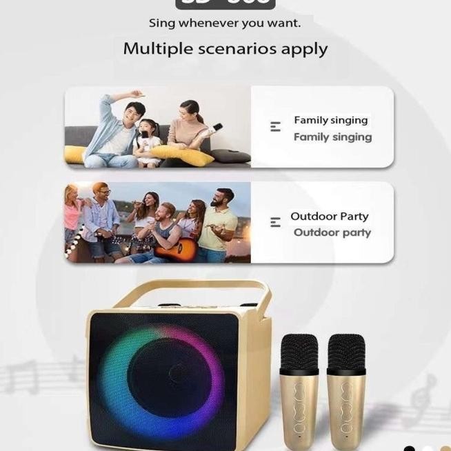 Sdrd Sd 508 Speaker Karaoke Bluetooth 2 Mic Karaoke Wireless Imanstoress