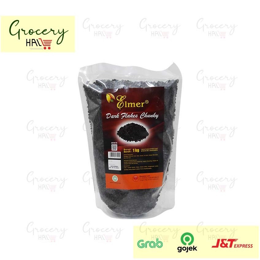 

ELMER DARK FLAKES 1 KG - CHOCOLATE FLAKES - CAKE DECORATION / TOPPING