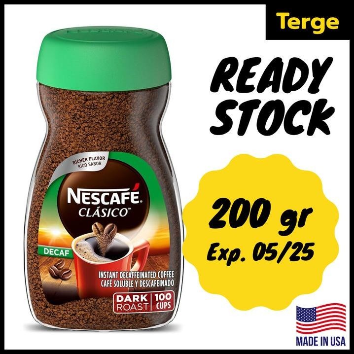 

Nescafe Clasico Instant Coffee Dark Roast Kopi Instan 200 G