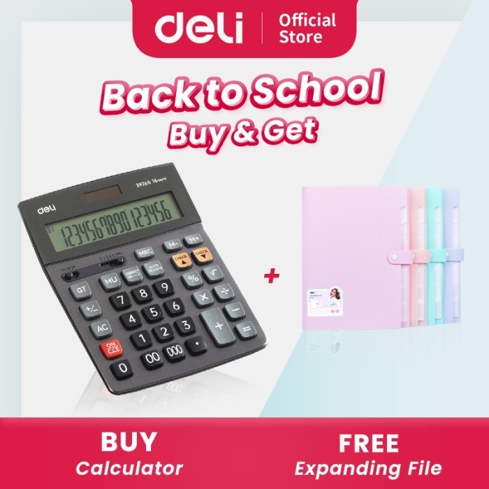

DELI E39265 CALCULATOR/KALKULATOR-112-CHECK CALCULATOR 16-DIGIT METAL