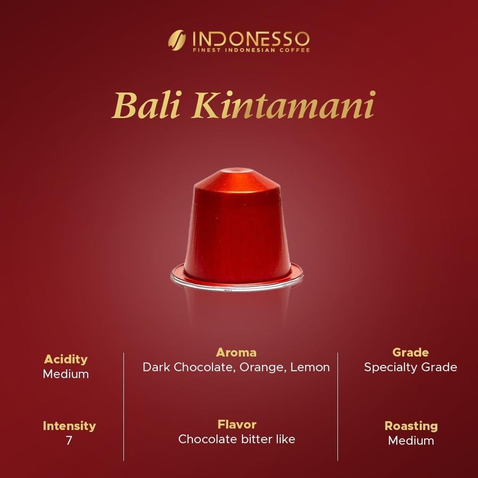 

GC27 INDONESSO Specialty Grade Coffee Capsules / Kapsul Kopi Original