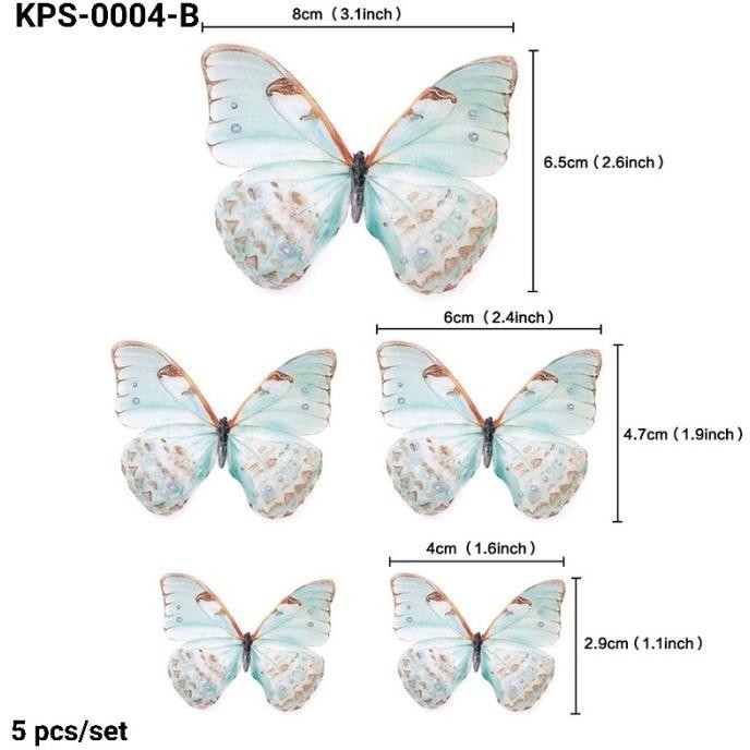

GR-KPS-0004 Cake topper hiasan kue kupu kupu butterfly pink ungu biru