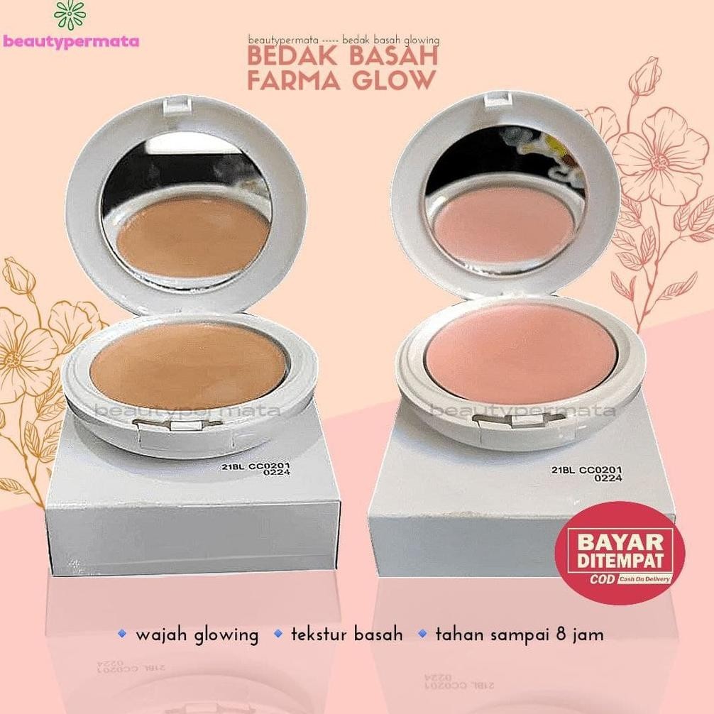 BEDAK BASAH FARMA BEDAK GLOWING FARMA BEDAK CONCEALER SHADE PINK DAN NATURAL