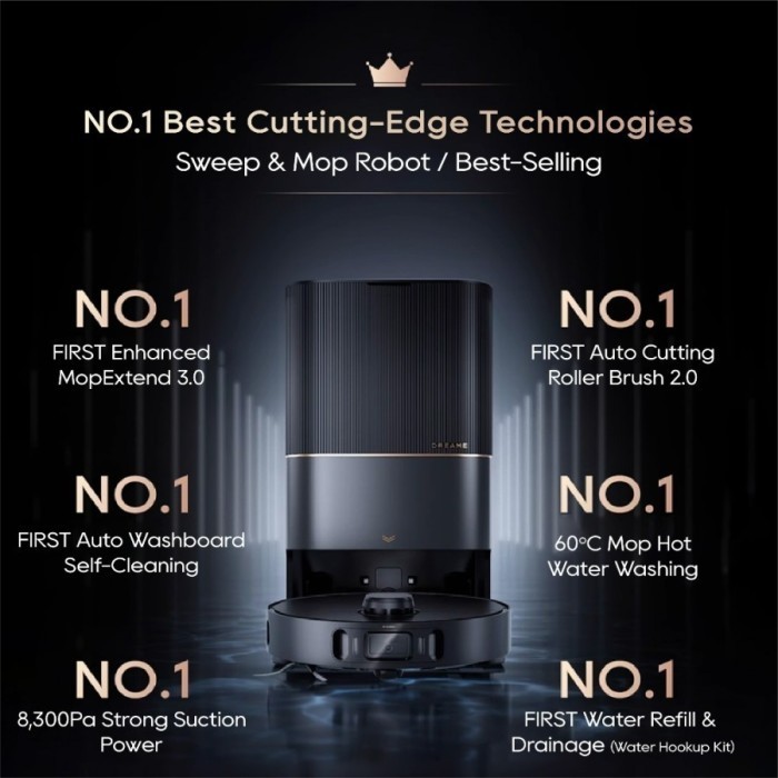 Terlaris Dreame X30 Ultra Robot Vacuum Cleaner Enchance Mopextend Self-Cleaning Garansi Resmi