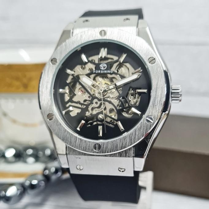 Jam Tangan Pria Original Forsining Velocity Automatic Otomatis Karet