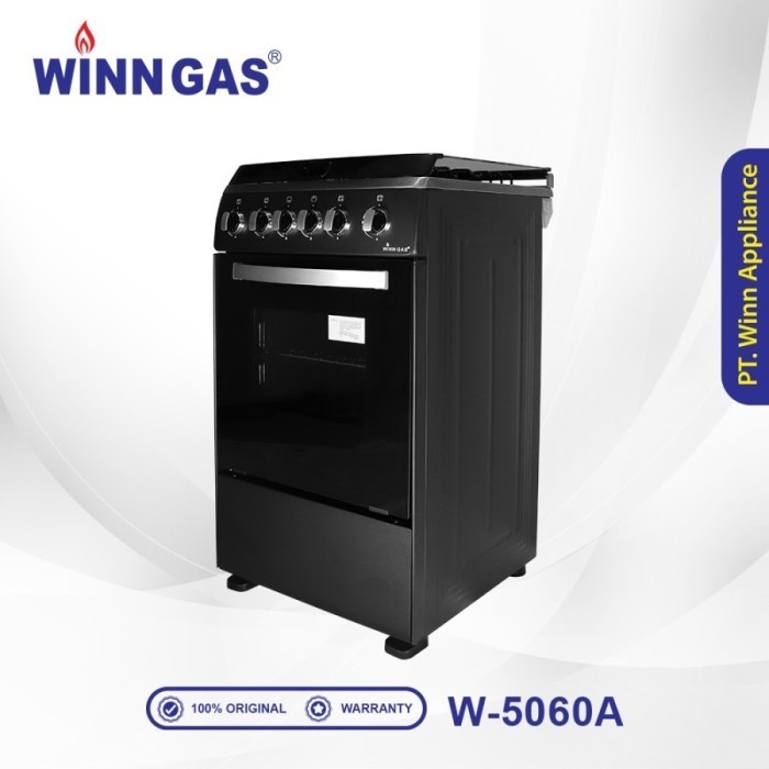 Kompor Gas Free Standing 4 Tungku + Oven Winn Gas W-5060A