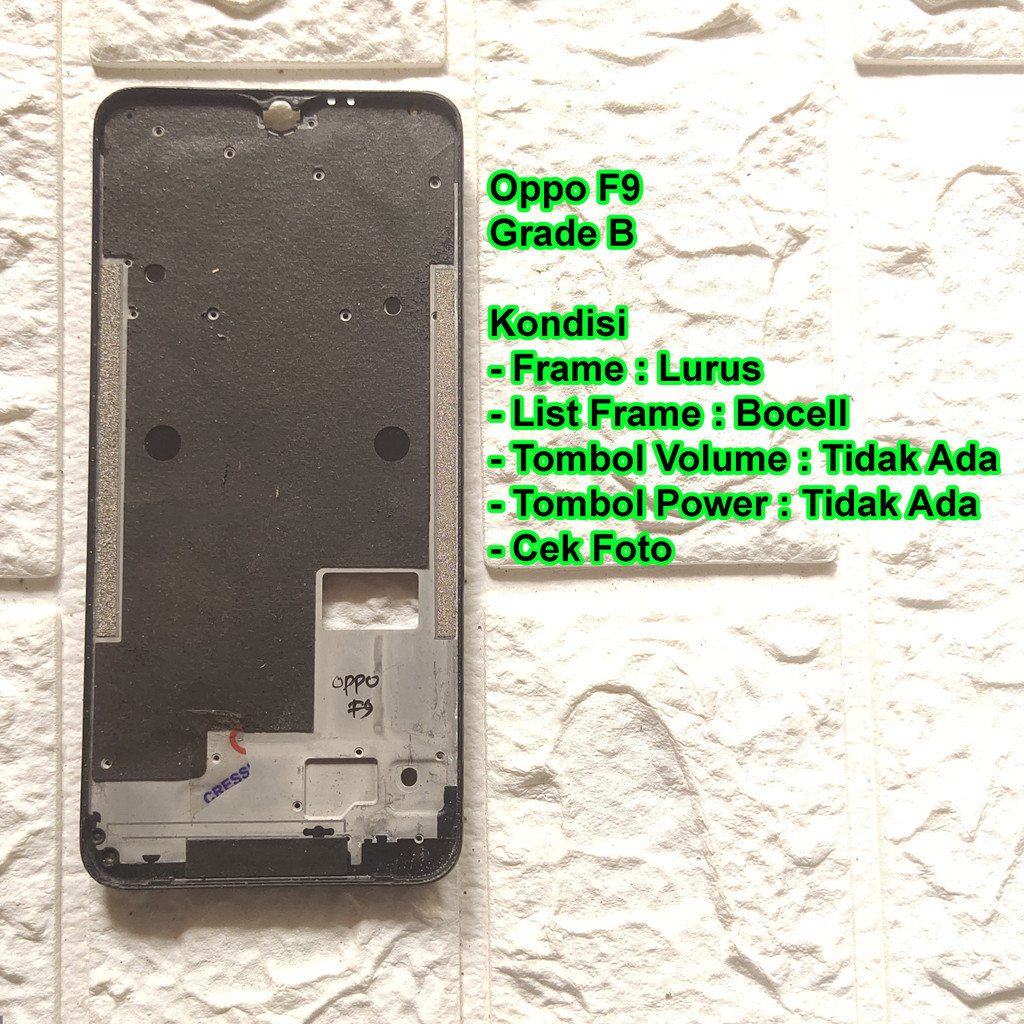 Oppo F9 Frame Tulang Tengah / Tatakan LCD copotan