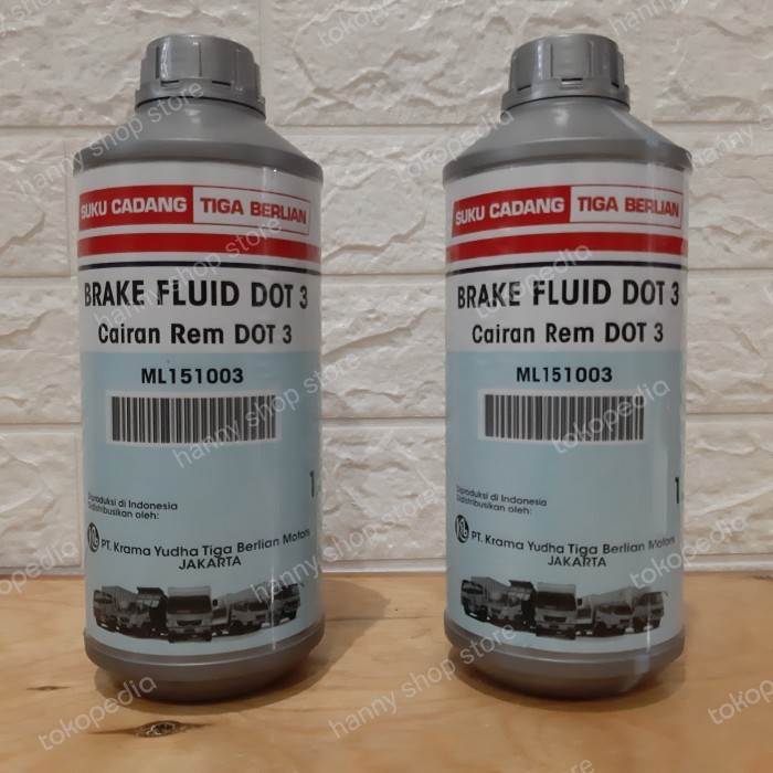 MINYAK REM MITSUBISHI KTB TIGA BERLIAN BRAKE FLUID DOT-3 - 1LITER ASLI