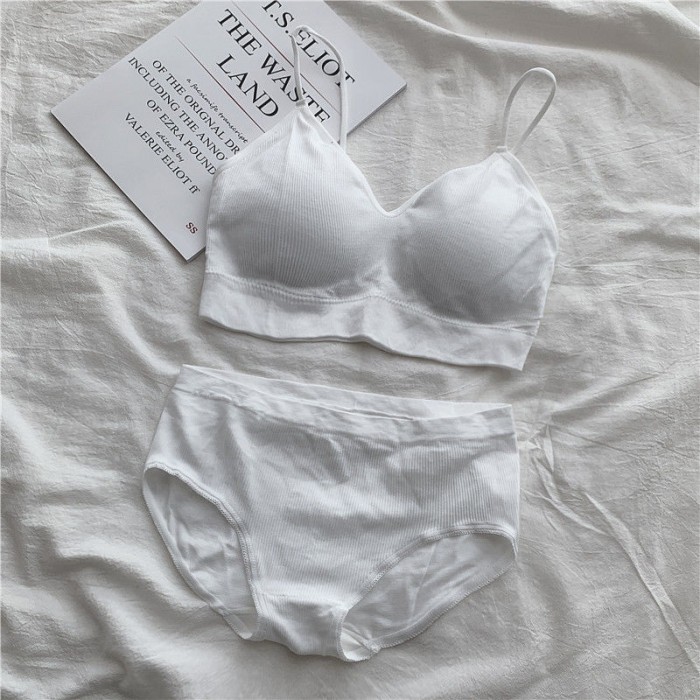 BARU DOS BRA SET WANITA 6660 ONE SET TANKTOP BH CELANA DALAM PUSH UP WANITA