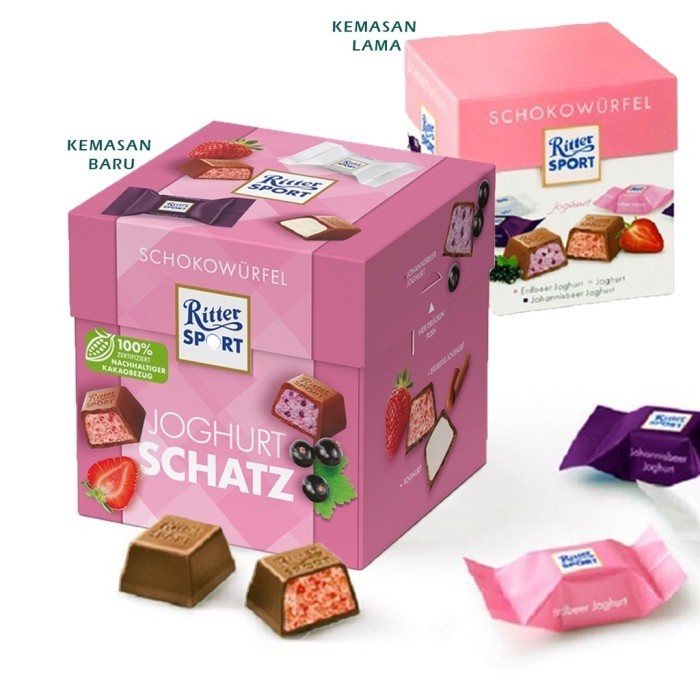 

Ready Coklat Yoghurt Ritter Sport Cube Box Premium