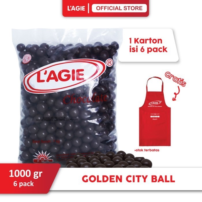 

Ready Lagie Coklat Kiloan Biskuit Golden City 1 Karton BONUS APRON