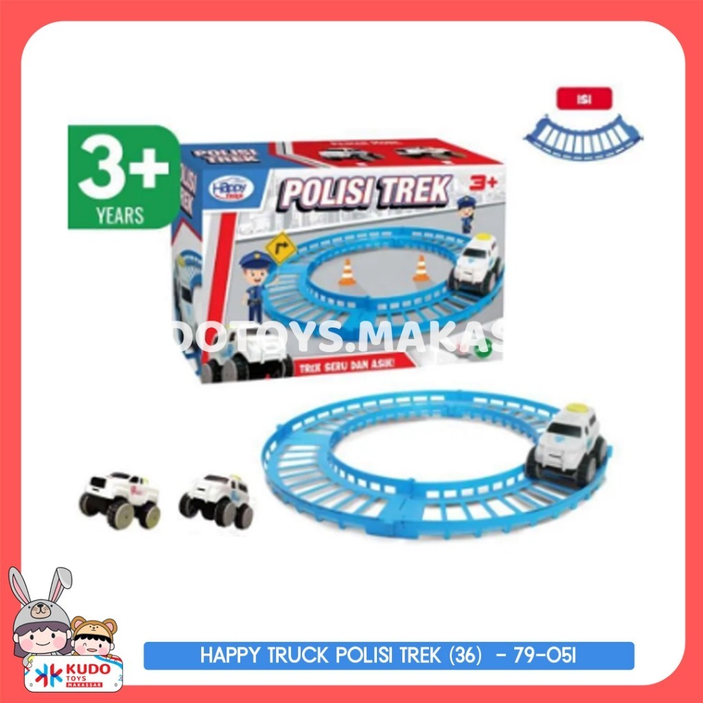 MAINAN LINTASAN TRUCK MOBIL POLISI - 79-051