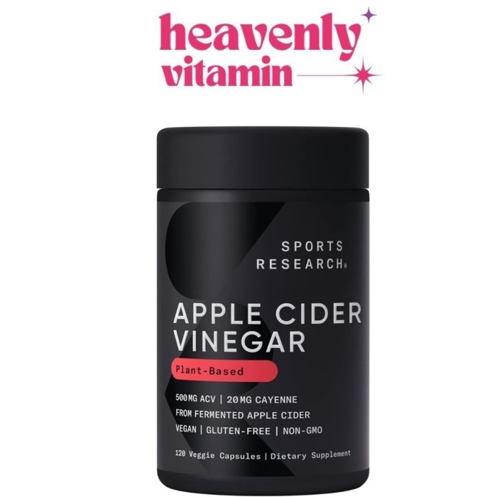 

Sale Sports Research Apple Cider Vinegar With Cayenne Pepper - 120 Capsules
