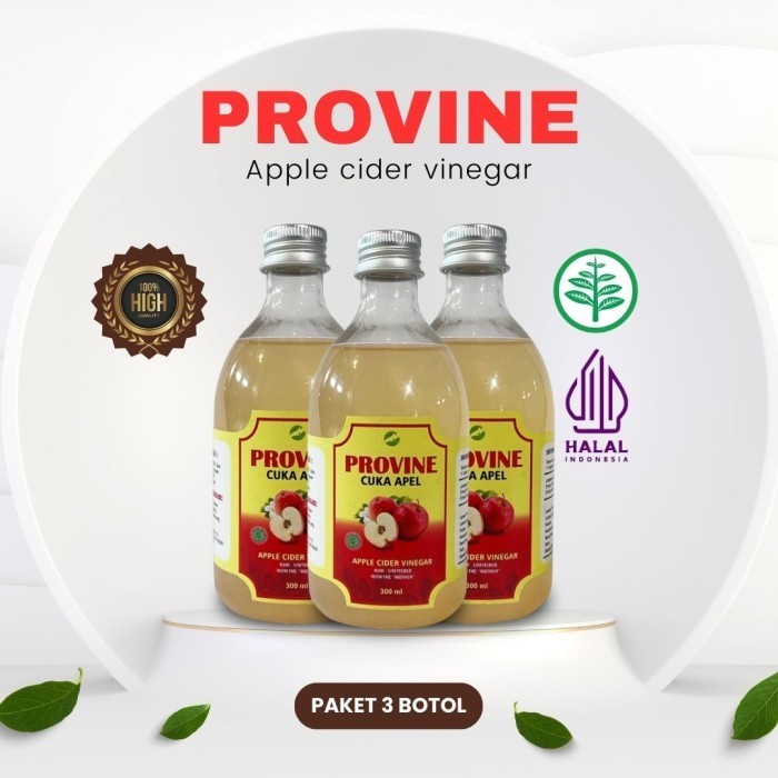 Sale Paket 3 Botol Cuka Apel Provine Premium With The Mother Halal Mui