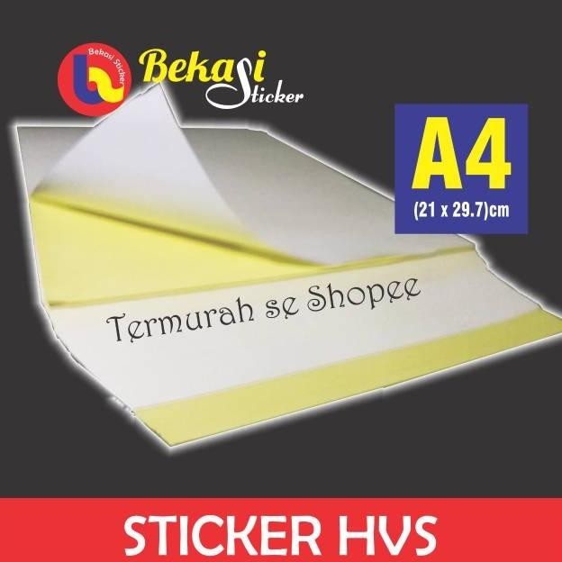 

TGH stiker hvs (doff) A4 1 pak @ 100 lembar relis kuning TERLARIS