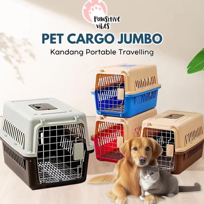 PET CARGO JUMBO - Kandang Anjing Kucing Kelinci Musang Ukuran Besar