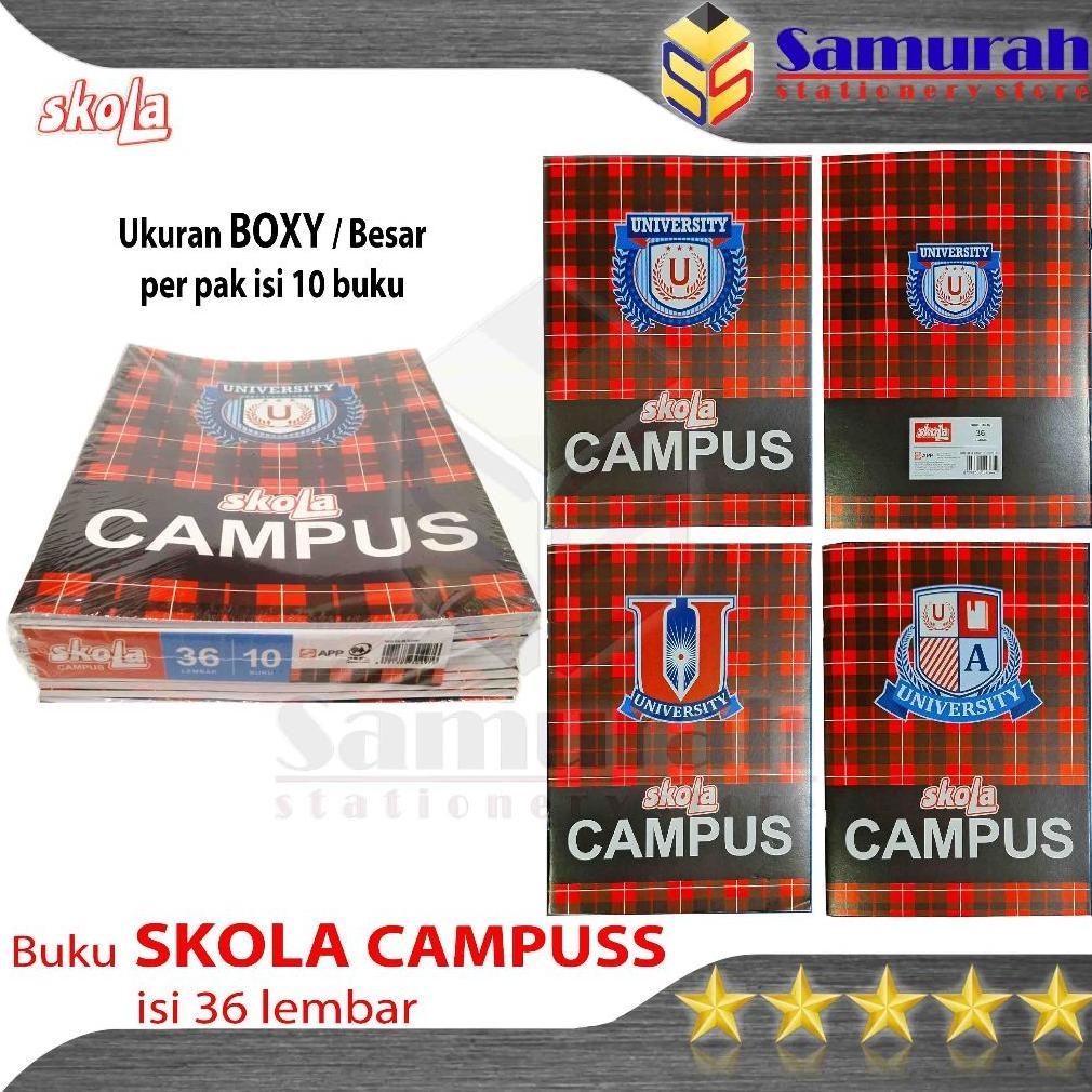 

Premium Buku Tulis Skola Campus Isi 36 Lembar / Buku Sekolah Ukuran Boxy / B5 Campuss 36 Lbr - Per Pak Isi 10 Buku Sekola Sale