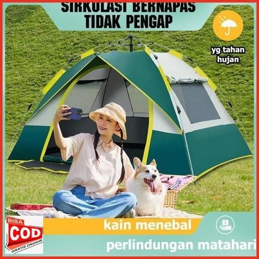 Serba Murah Tenda 2/3/4 Orang Tenda Otomatis Tenda 4 Orang Tenda Double Layer 4 Orang Tenda Camping 