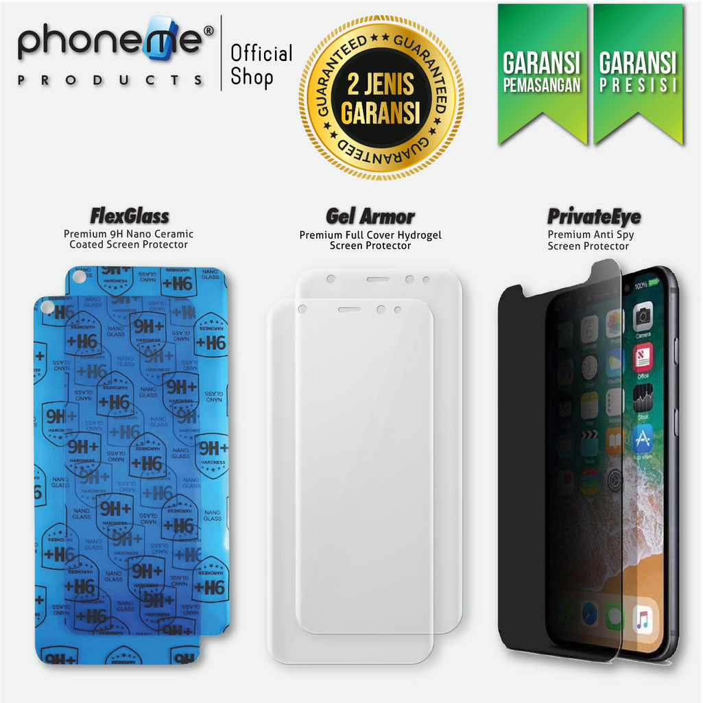 PhoneMe - Sharp Aquos R7S - Flexible Tempered Glass | Hydrogel Depan Belakang | Clear | Matte | Anti