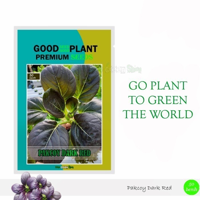 SALE BENIH BIBIT PAKCOY DARK RED 50 BIJI PAKCOY MERAH UNGU