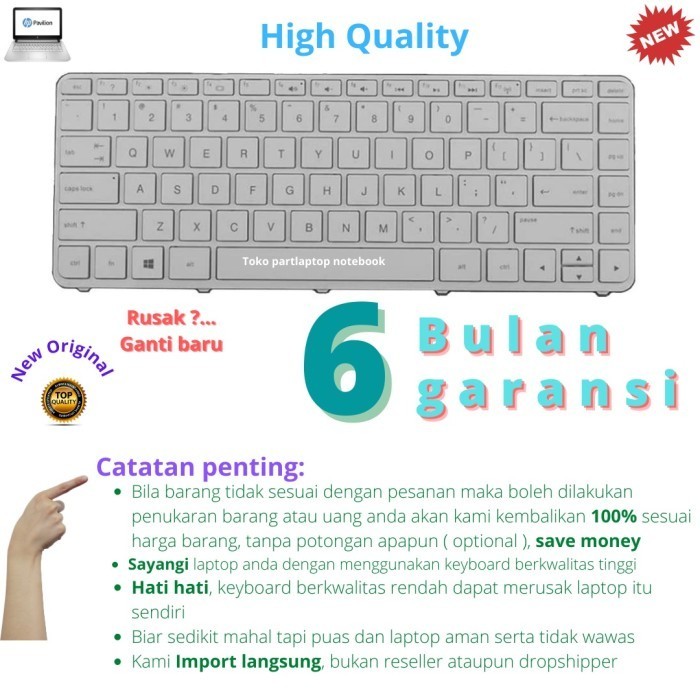 Jual Original Keyboard For Hp Model 14-R017Tx 14-R201Tx 14-R203Tu