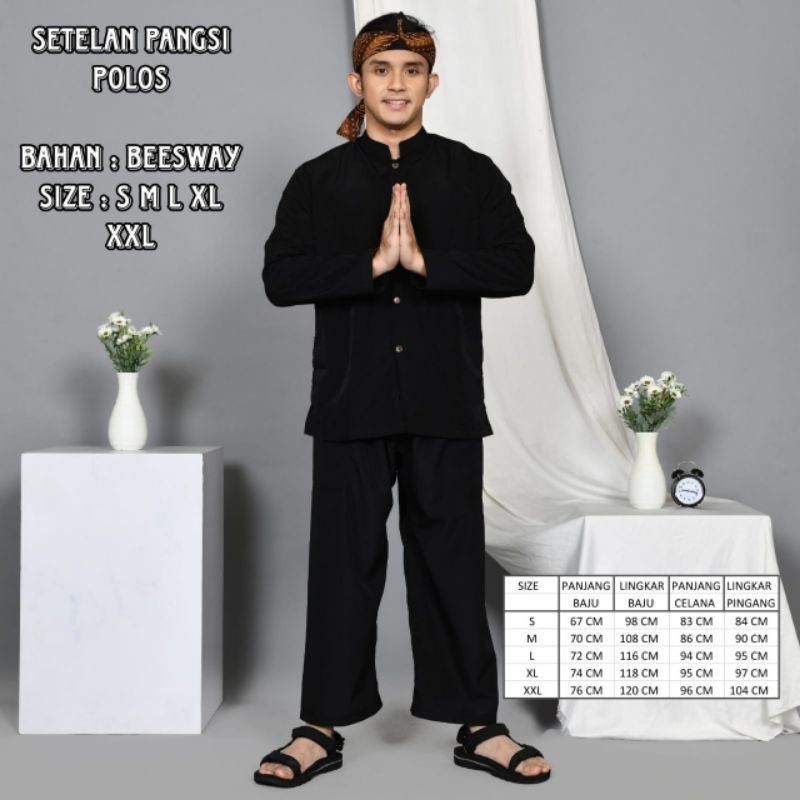 Setelan Pangsi Batik Dewasa-Setelan Baju Sunda Pria Dewasa-Baju adat Sunda