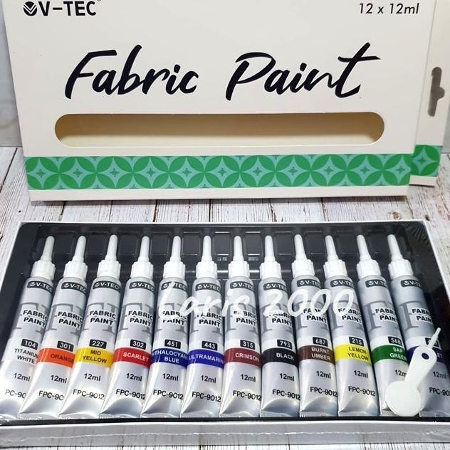 

Cat Kain Fabric Paint / Leather Paint V-Tec 12 Warna