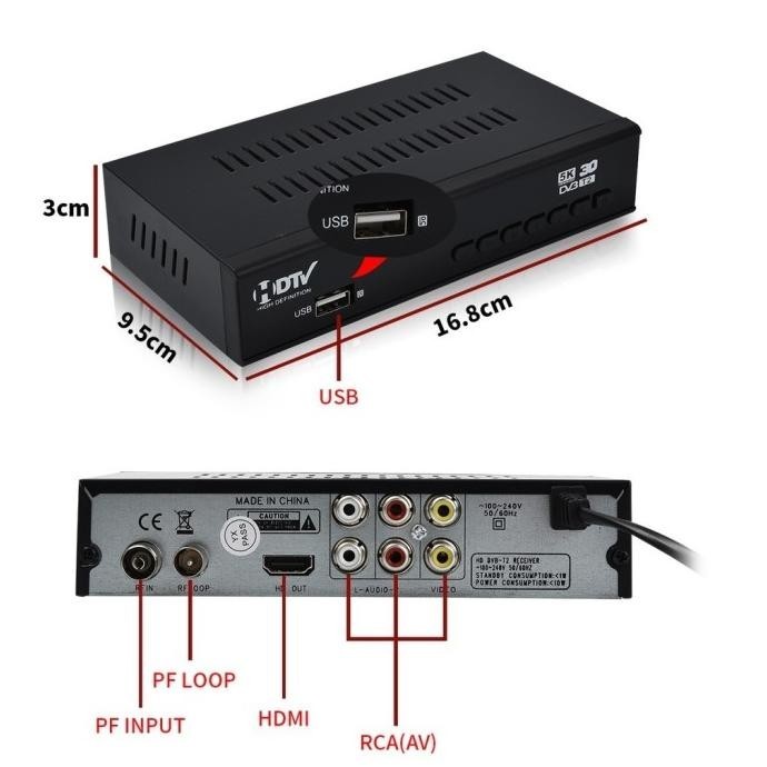Set Top Box Tv Digital Receiver Tv Digital Stb Dvb-T2 Terbaik Dikelasnya