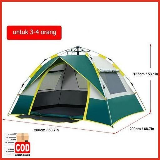 Bisa Cod Tenda 2/3/4 Orang Tenda Otomatis Tenda 4 Orang Tenda Double Layer 4 Orang Tenda Camping Ant