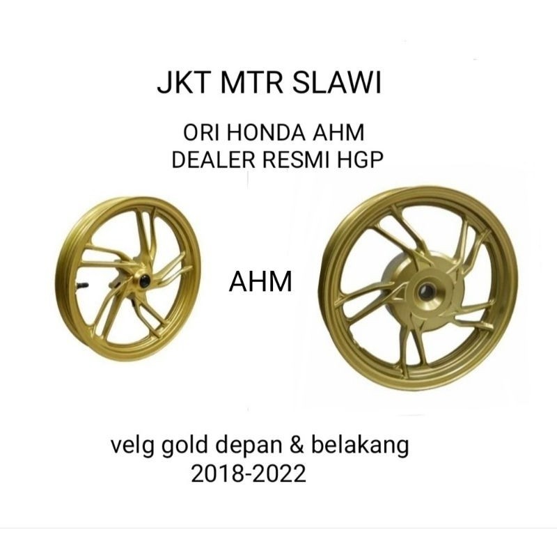 42650 K59 A70ZD(BLKG) 44650 K59 A70ZB(DEPAN) Velg pelek depan belakang vario 150 vario K59J 2018-202
