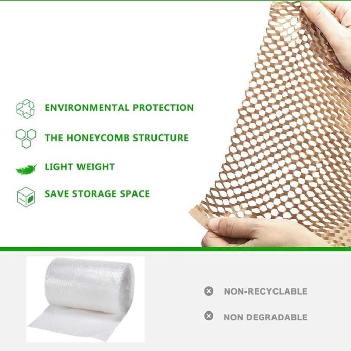 

50CM X 50M Honeycomb Paper / Eco Friendly Packaging Kertas