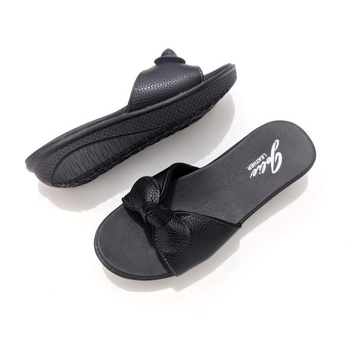 Sandal Wanita Kulit Asli Wedges Heels 3Cm Model Pita