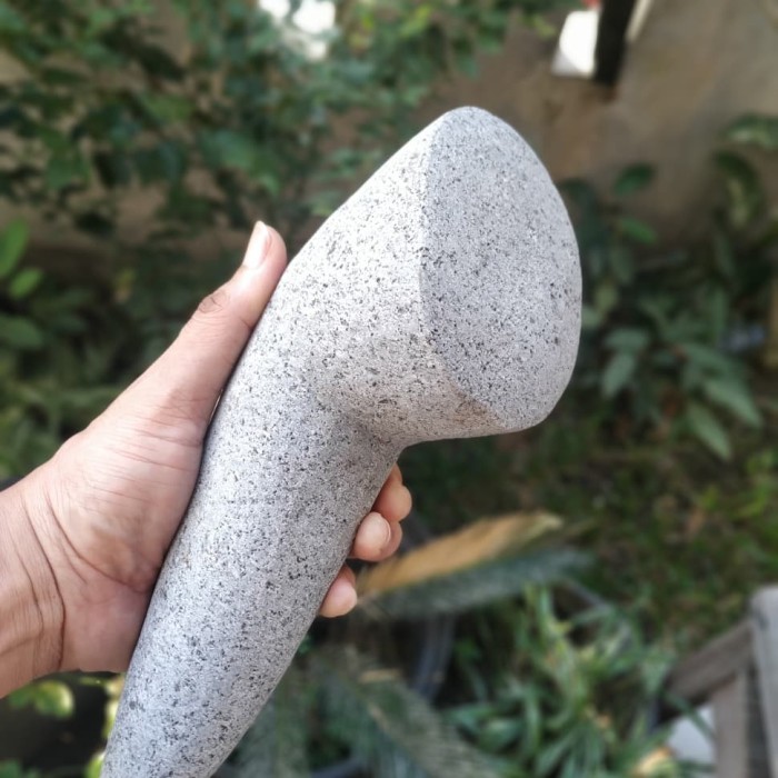 Dheao Anakan Cobek / Munthu / Ulekan Batu Kali Jumbo / Besar