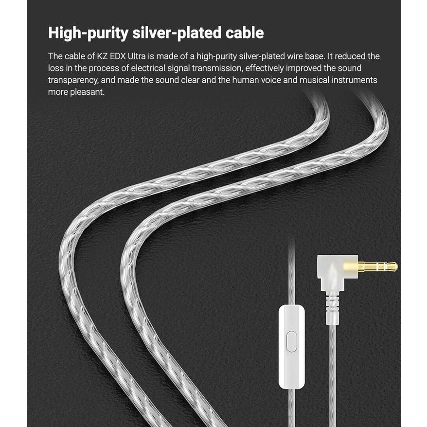 jg-8 KZ EDX Ultra with Mic Bass Earphone Headset Alt TRN MT1 CCA CRA Pro Original