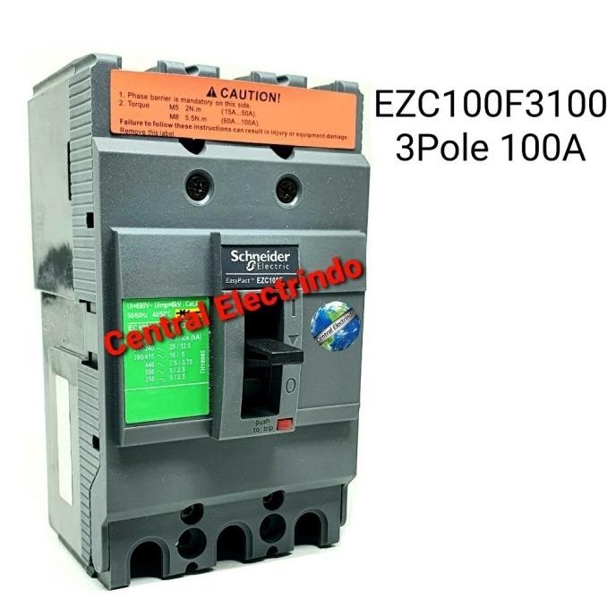 MCCB Schneider EZC100F 100A.