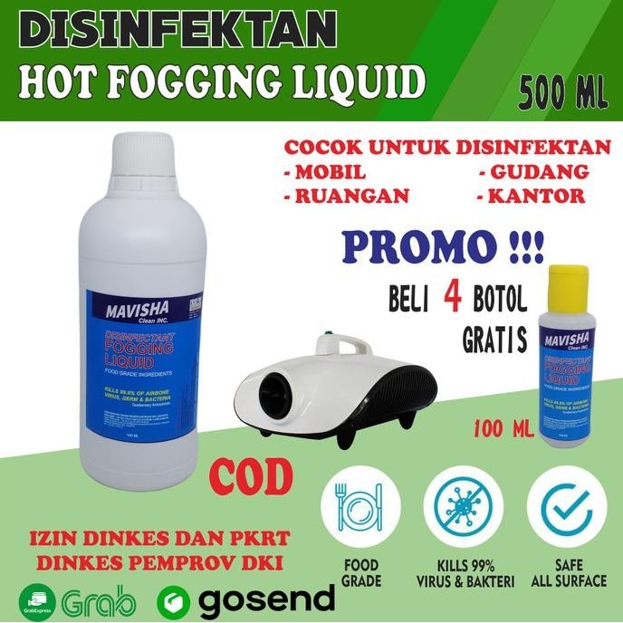 Cairan Disinfektan Liquid Hot Fogging Desinfektan 500ml Fogging Mobil