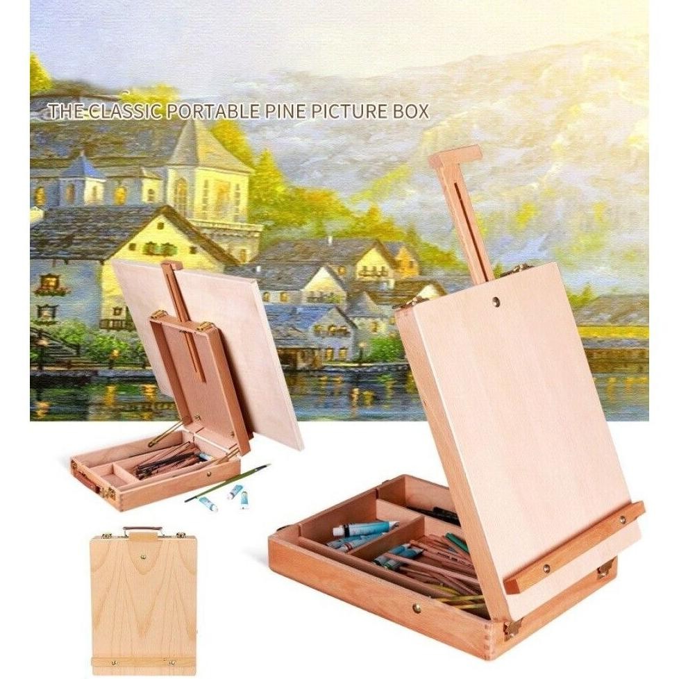 

BACK TO SCHOOL ADJUSTABLE WOODEN TABLE DESK ART DRAWING BOARD CANVAS SKETCH EASEL 30-60
