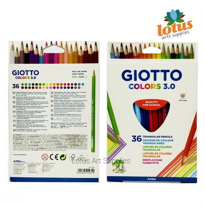 

Giotto Colors 3.0 Pencil / Pensil Warna set 36 Triangular