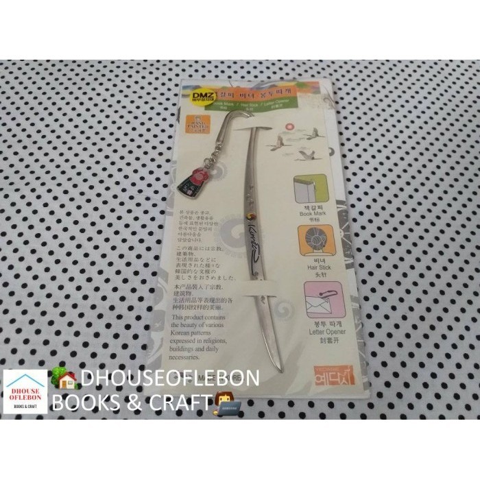 

okmark / Pembatas Buku Metal KOREA IMPORT ORI Motif TRADISIONAL