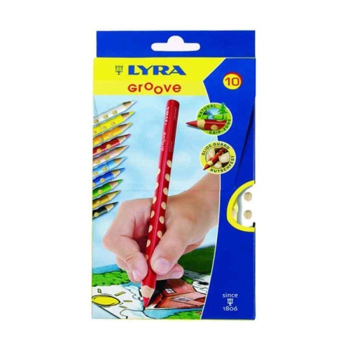 

Pensil warna untuk anak LYRA groove besar isi 10