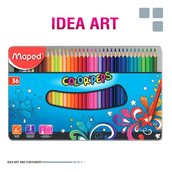 

Pensil Warna Set 36 Warna Segitiga Maped ColorPeps 832056 Metal