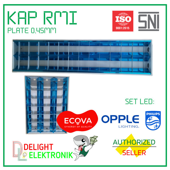 Kap Lampu Rm Inbow 1X18 2X18 3X18 4X18 1X36 2X36 0,45Mm Plate