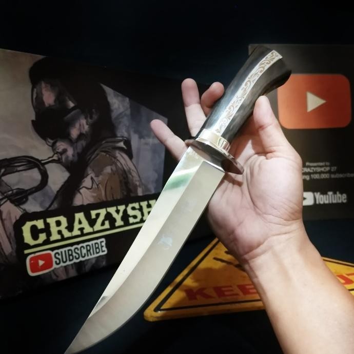 READY >> PISAU SANGKUR BELATI COLUMBIA G49 GAGANG UKIR / SURVIVAL KIT